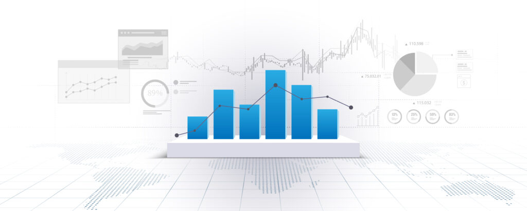 digital visual of charts and graphics