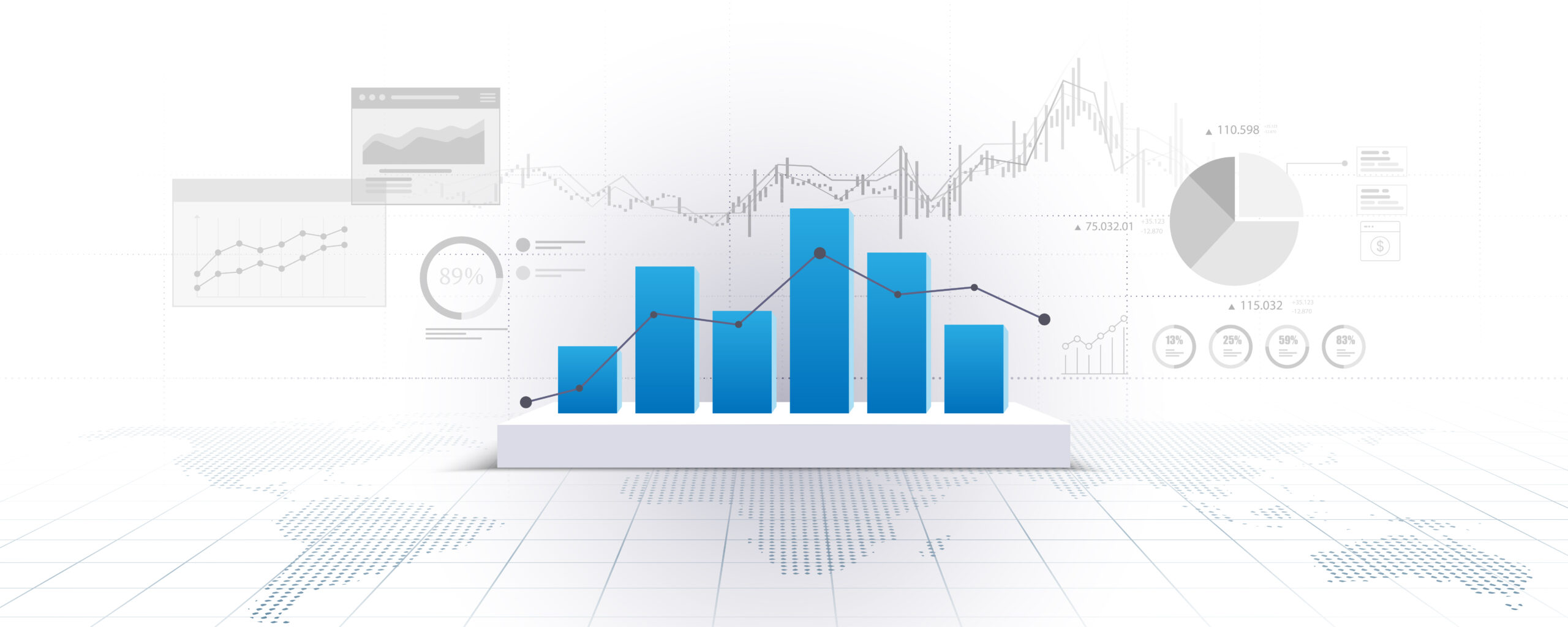digital visual of charts and graphics